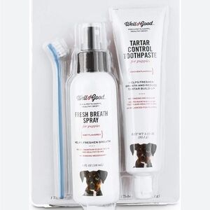 Puppy Fresh Breath Kit: Spray, Tartar Control Toothpaste, Toothbrush